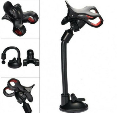 Trifles Car Mobile Holder for Windshield, Clip, Dashboard(Black)
