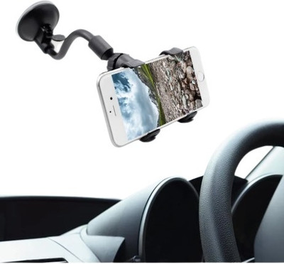 Trifles Car Mobile Holder for Windshield, Clip, Dashboard(Black)