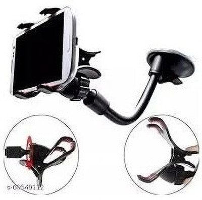 Trifles Car Mobile Holder for Windshield, Clip, Dashboard(Black)