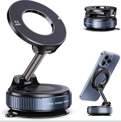 QUIFF Car Mobile Holder for Windshield, Dashboard, Magnetic(Black)