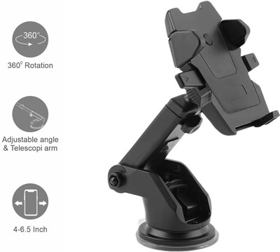 aavomaa Car Mobile Holder for Windshield, Clip(Black)
