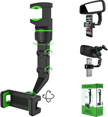 Trio group Car Mobile Holder for Windshield(Black & Green)