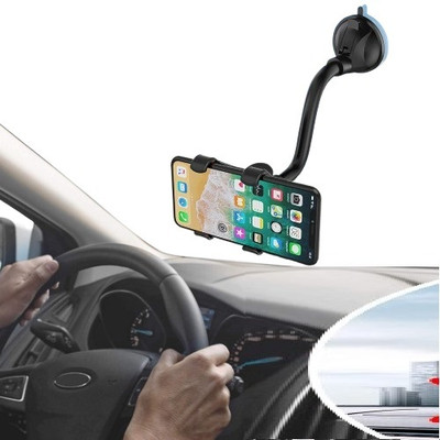 Trifles Car Mobile Holder for Windshield, Clip, Dashboard(Black)