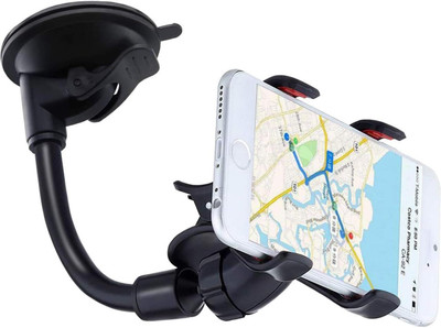 Trifles Car Mobile Holder for Windshield, Dashboard, Anti-slip(Black)