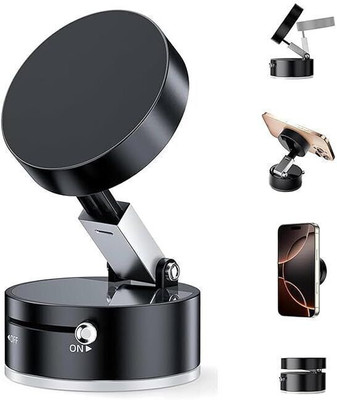 Trenz Car Mobile Holder for Windshield, Dashboard, Anti-slip, Magnetic(Black)