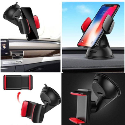 JUST MOD Car Mobile Holder for Windshield, Dashboard(Black)