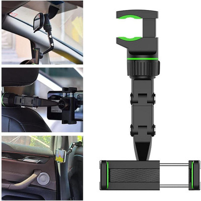 ASTOUND Rotatable Car Mirror Phone Holder Back Seat Mobile Holder