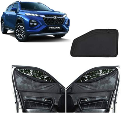 Ds enterprise Z Black Car Window Magnetic/Zipper Sun Shade for Maruti Suzuki Fronx All Models Car Curtain