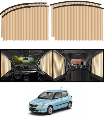 monolive Universal Sunproof Protection Beige Magnetic Curtains Set Of 4 For Car-103 Car Curtain
