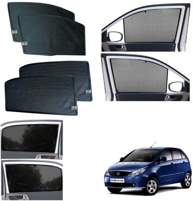 WolkomHome Side Window Sun Shade For Tata Indica Vista(Black)