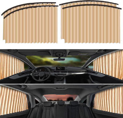 SELLERFLOR Car Side Folding Window Sunshade UV Protection Automatic Magnetic For Suzuki Car Curtain
