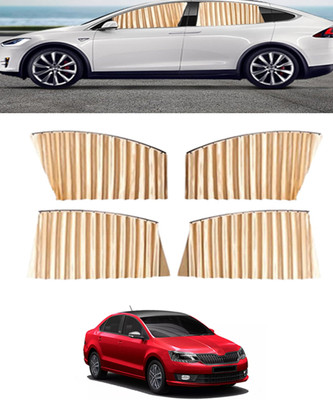 MSNP Universal Beige Foldable 4pcs Megnetic Curtain For Car Extra Privacy-215 Car Curtain