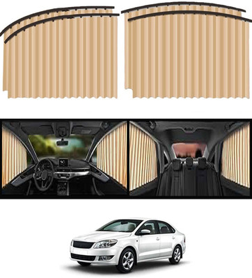 monolive Universal Sunproof Protection Beige Magnetic Curtains Set Of 4 For Car-214 Car Curtain