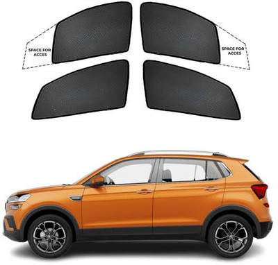shreya's store Side Window Sun Shade For Skoda Kushaq(Black)