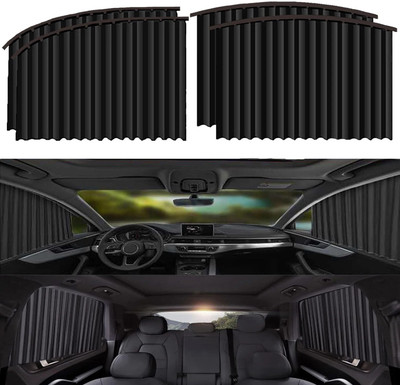 krishna enterprise Car UV Protection Automatic Magnetic Extension Rail Sun Shade Slider Car Curtain