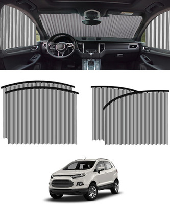 MSNP Universal Silver Foldable 4pcs Megnetic Curtain For Car Extra Privacy-82 Car Curtain