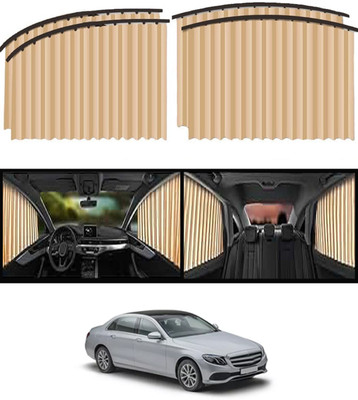 monolive Universal Sunproof Protection Beige Magnetic Curtains Set Of 4 For Car-78 Car Curtain