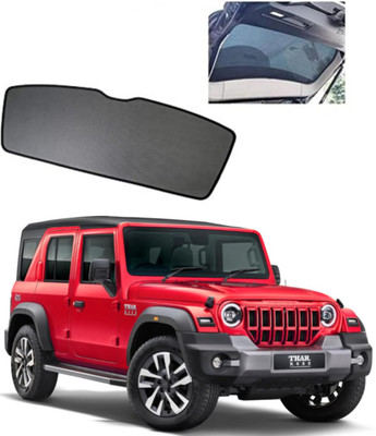 Ds enterprise Car Dicky Sun Shade/Curtain for Mahindra Thar Roxx All Models - Black Color Car Curtain
