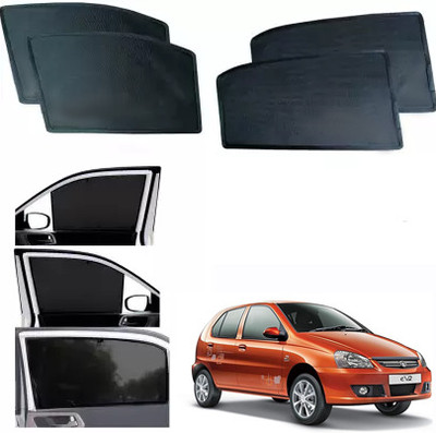 FORSONS Side Window Sun Shade For Tata Indica eV2(Black)