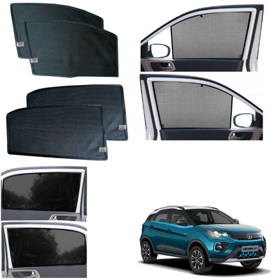 WolkomHome Side Window Sun Shade For Tata Nexon EV(Black)