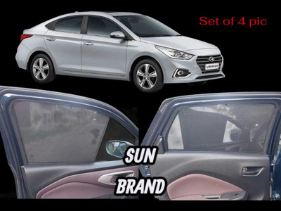 VKKAMAT HYUNDAI VERNA TYPE-2 modal 2017/2022 car door sun shades curtains set of 4 pic Car Curtain