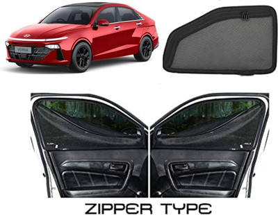 Ds enterprise Car Window Magnetic/Zipper Sun Shade for Hyundai Verna 2023 and Above Models Car Curtain