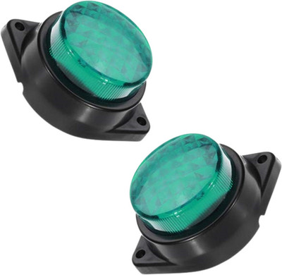Apsmotiv Green round led side marker light 24V for Trucks Trailer RV Universal vehicle Car Dash Indicator Lamp