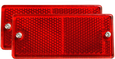 Apsmotiv RED 2 Pieces Safety Reflectors Suitable for Universal Vehicles Car Dash Indicator Lamp