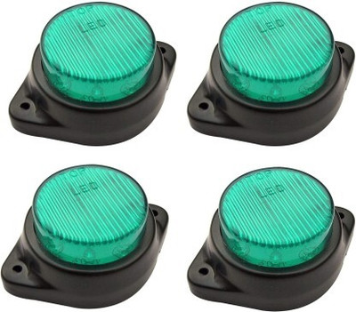Apsmotiv 12V Green Outline Marker Side Indicator Flasher for Universal Truck Trailers Bus Car Dash Indicator Lamp