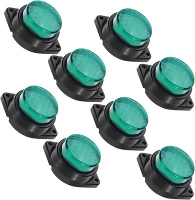 Apsmotiv Green 24V Round led side marker light for Trucks Trailer RV Universal vehicle Car Dash Indicator Lamp