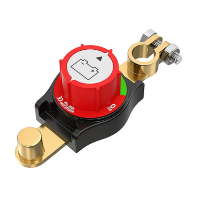 TOOLBUX 12-48V Top Post Battery Cut Off Switch Pure Copper Terminal Disconnect 1 Car Dash Switch Panel(12 V)