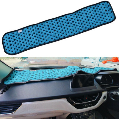 wheelyfine Car dashboard begu durry cloth blue colour Dashboard Protection for Car Car Dashboard Cover(Universal For Car Universal For Car)