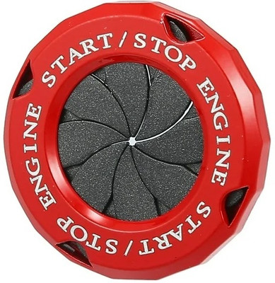 acube mart 1pcs Car Push Start Button Cover Spin Ignition Cap Black Red Car Dashboard Cover(Universal For Car Universal For Car)