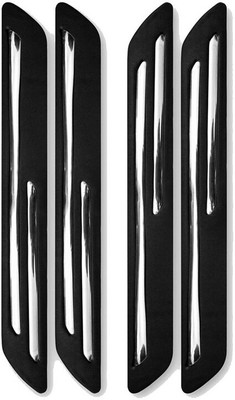 Mr fix Silver Plated, Rubber Car Bumper Guard(Black, Silver, Pack of 4, Toyota, Innova)