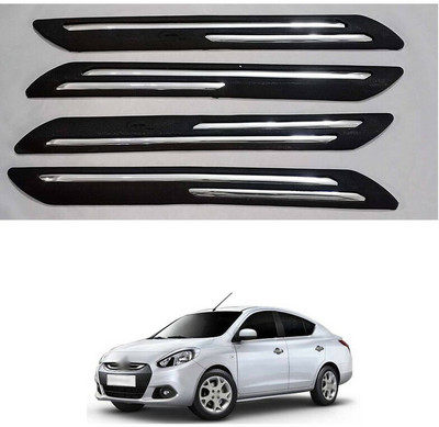 LOVMOTO Plastic Car Bumper Guard(Black, Pack of 4, Renault, Scala)