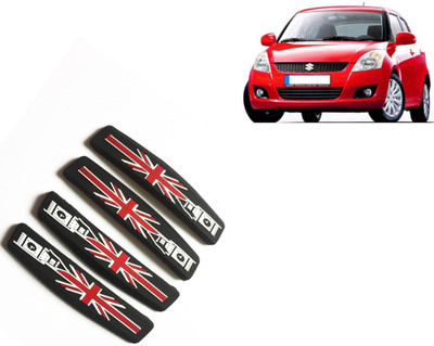 Selifaur Silicone, Rubber Car Door Guard(Black, Red, Pack of 4, Maruti, Swift)