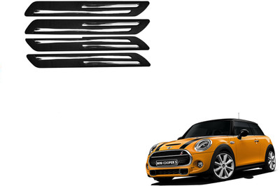 FORSONS Rubber Car Bumper Guard(Black, Pack of 4 pcs Double Chrome Bumper Protector, Mini, Cooper)