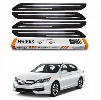 ZIMBER Rubber, Stainless Steel Car Bumper Guard(Black, Pack of Pack Of 4, Honda, Accord)
