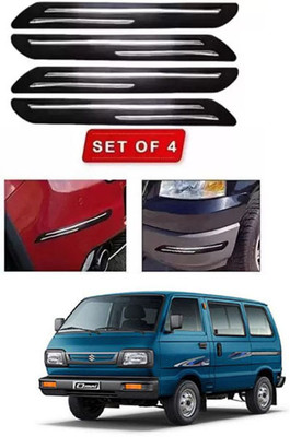 RONISH Microfibre, Silicone, Stainless Steel, Rubber Car Bumper Guard(Black, Silver, Pack of 4, Honda, One)