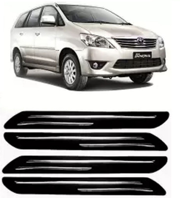 OOLTAH PAHIYA Plastic Car Bumper Guard(Black, Silver, Pack of 4, Toyota, Innova)