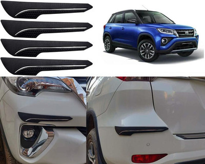 Selifaur Rubber Car Bumper Guard(Black, Pack of 4, Toyota, Universal For Car)