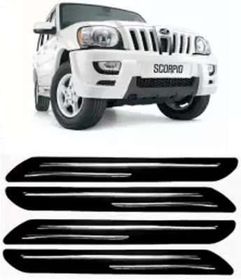 GS Grow n Shine Rubber Car Bumper Guard(Black, Silver, Pack of 4, Mahindra, Scorpio)