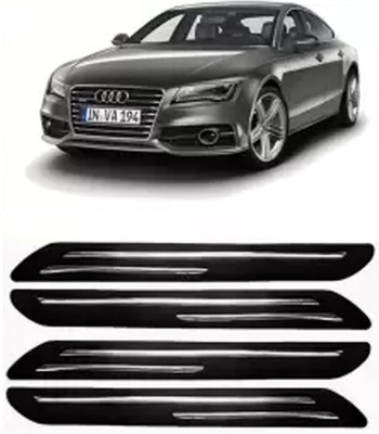 OOLTAH PAHIYA Plastic Car Bumper Guard(Black, Silver, Pack of 4, Audi, A7)