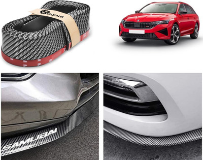 Selifaur Rubber Car Bumper Guard(Black, Grey, Pack of 1 Pcs Car Bumper Guard for Skoda Octavia RS iVBasalt, Skoda, Octavia)