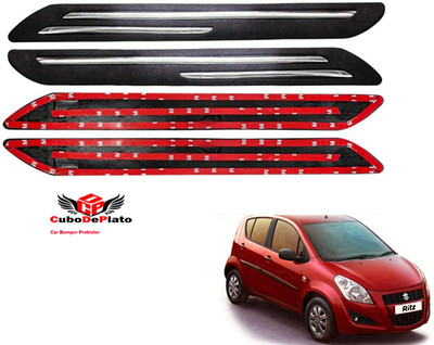 CuboDePlato Rubber Car Bumper Guard(Black, Pack of 4, Maruti, Ritz)