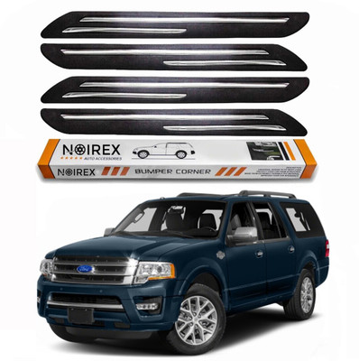 ZIMBER Rubber, Stainless Steel Car Bumper Guard(Black, Pack of Pack Of 4, Ford, Endeavour)