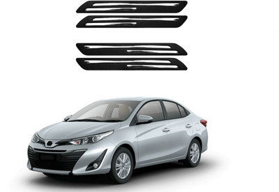 MOTORMANIA Rubber Car Bumper Guard(Black, Silver, Pack of 1, Toyota, Universal For Car)