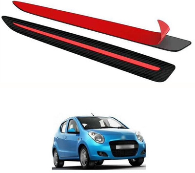 XZRTZ Plastic Car Bumper Guard(Black, Red, Pack of 1, Universal For Car, NA)