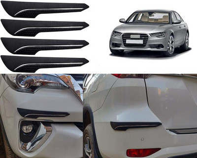 Selifaur Rubber Car Bumper Guard(Black, Pack of 4, Audi, A7)