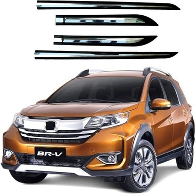 Ekaiva Plastic Car Door Guard(Black, Silver, Pack of 4 PCS SET, Honda, BRV i-DTEC E MT)